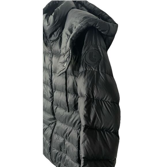NWOT Lole Emeline Black Down Puffer Jacket Women’s Size Large Hooded Waterproof - Picture 9 of 9